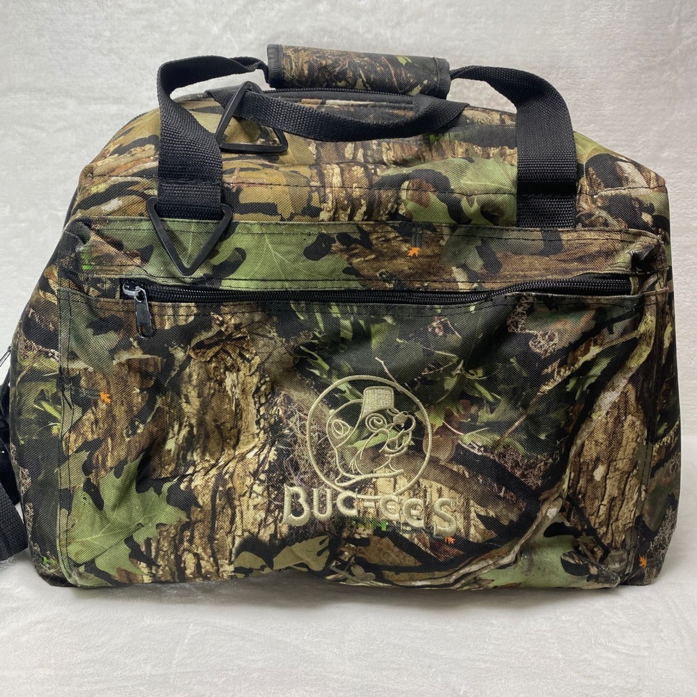 Buc-ees Texas Travel Cooler Bag 24 Cans Embroidered‎ Camo Canvas Duffel Bag